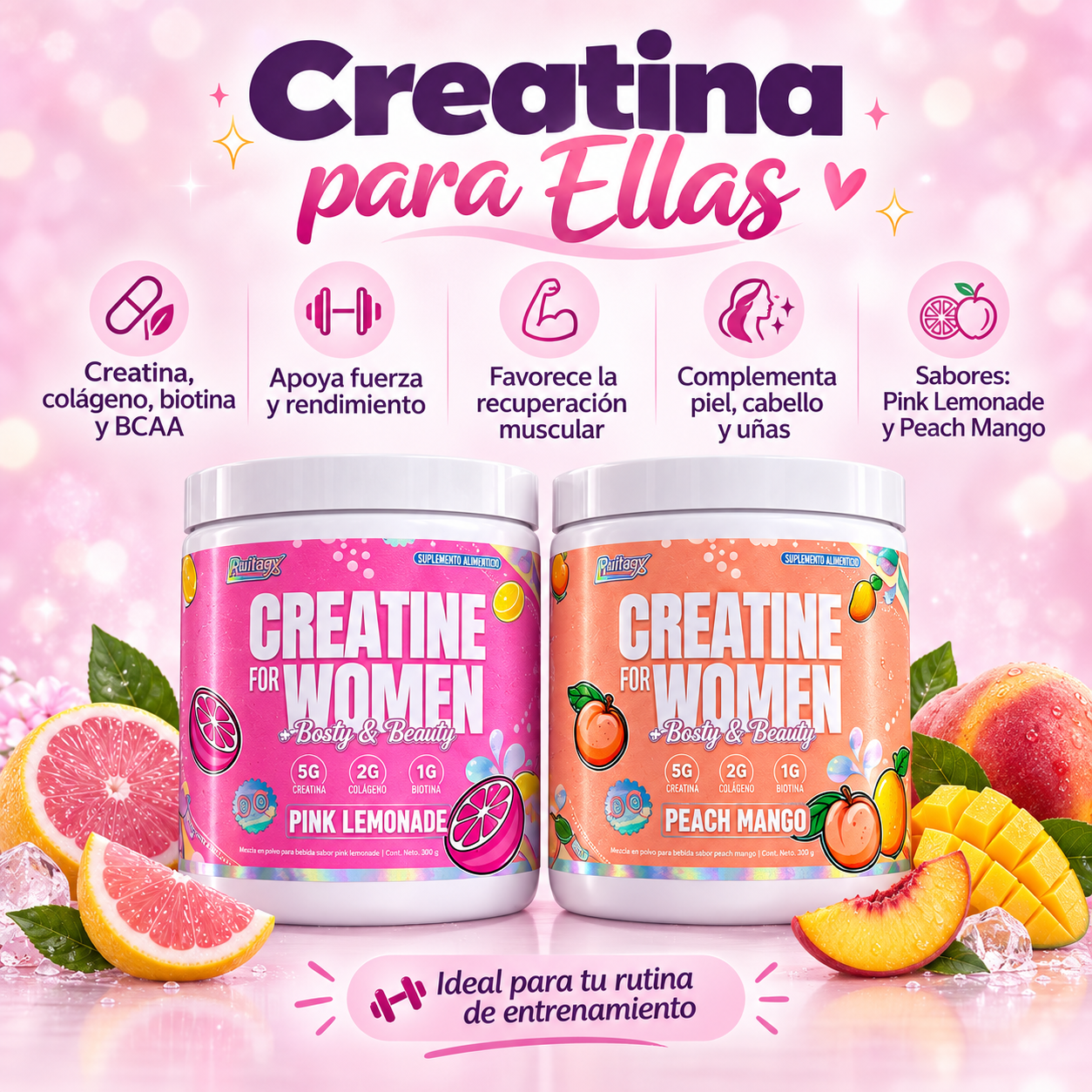 Creatina de mujer 🍋🍓 NUTREX_0