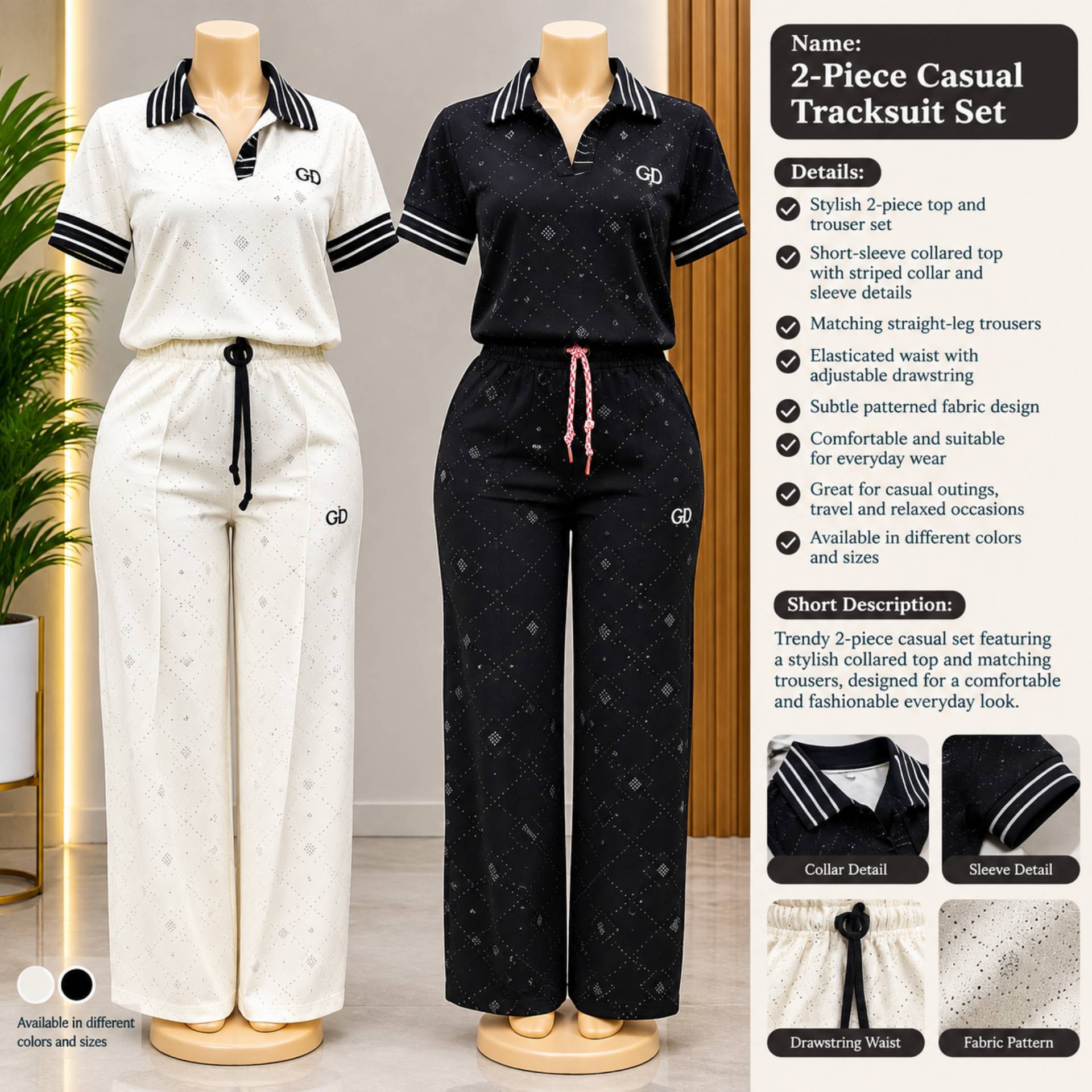 2-Piece Casual Tracksuit Set_0