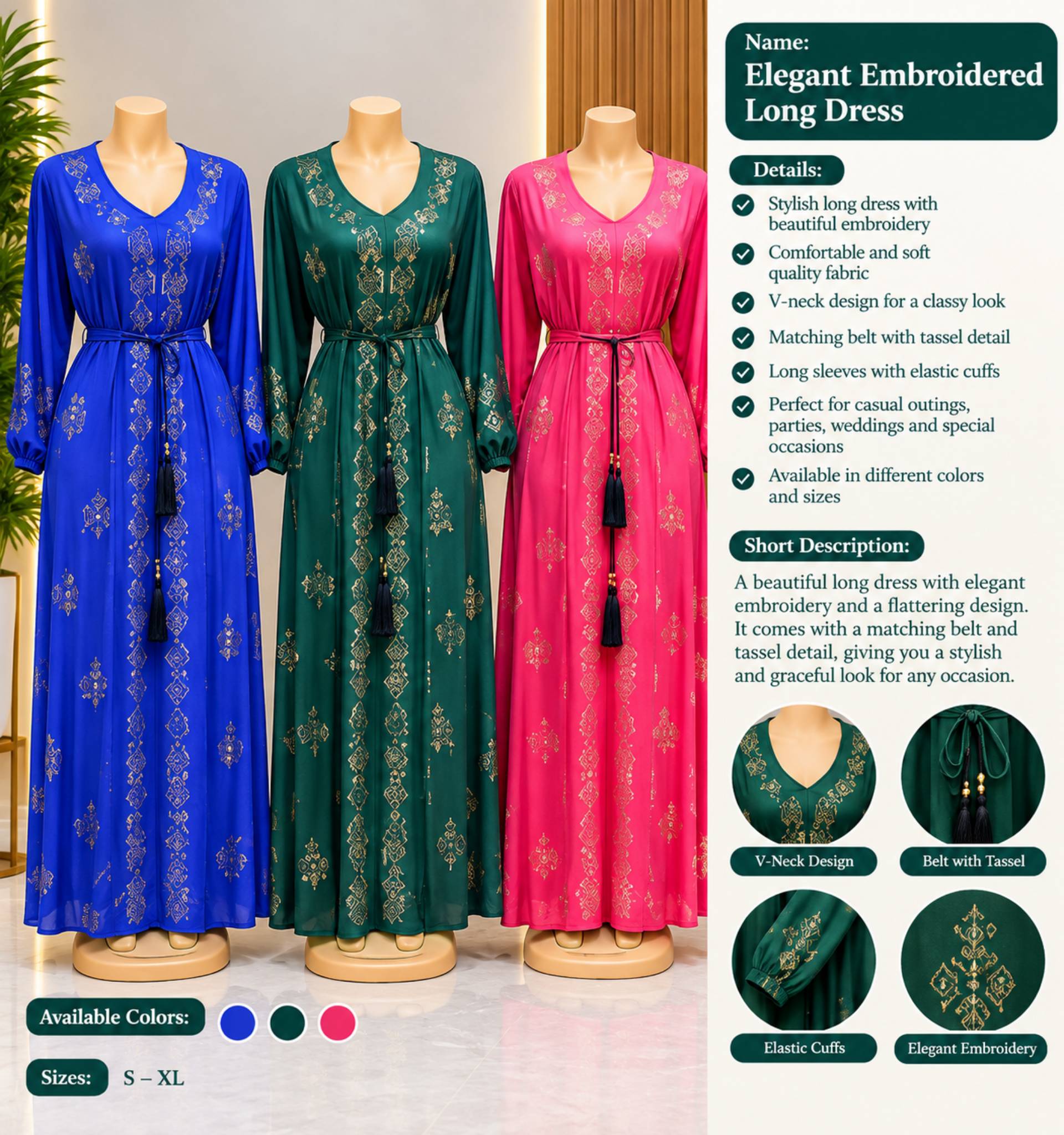 Elegant Embroidered Long Dress_0