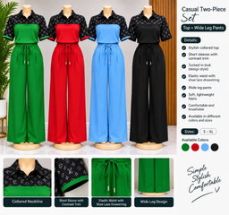 Stylish 2-Piece Wide-Leg Set