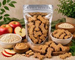 Apple, Peanut Butter & Oats Biscuits 