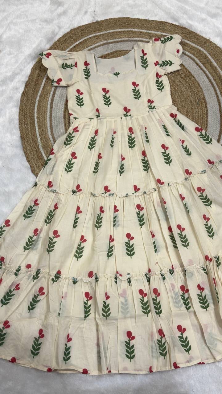 COTTON KALAMKARI & MUGGU DESIGN GOWN JK