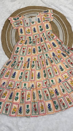 COTTON KALAMKARI & MUGGU DESIGN GOWN JK