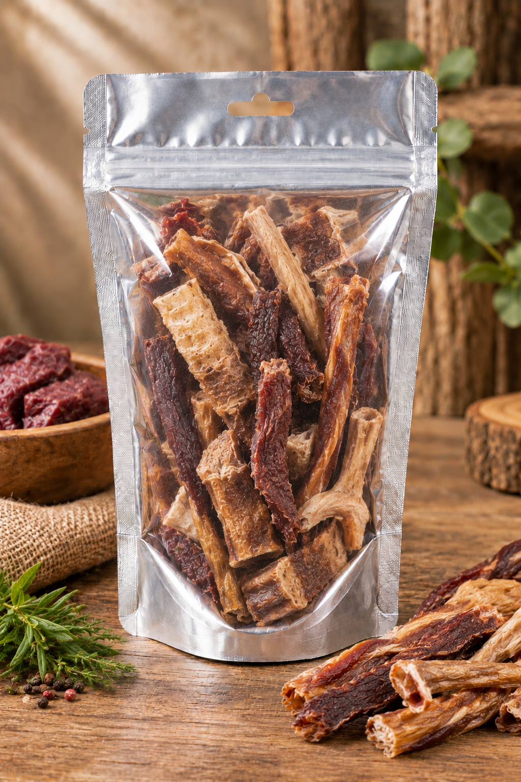 Ostrich Chewy Mix / per pack 