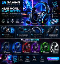 Gaming Headphones with Mic