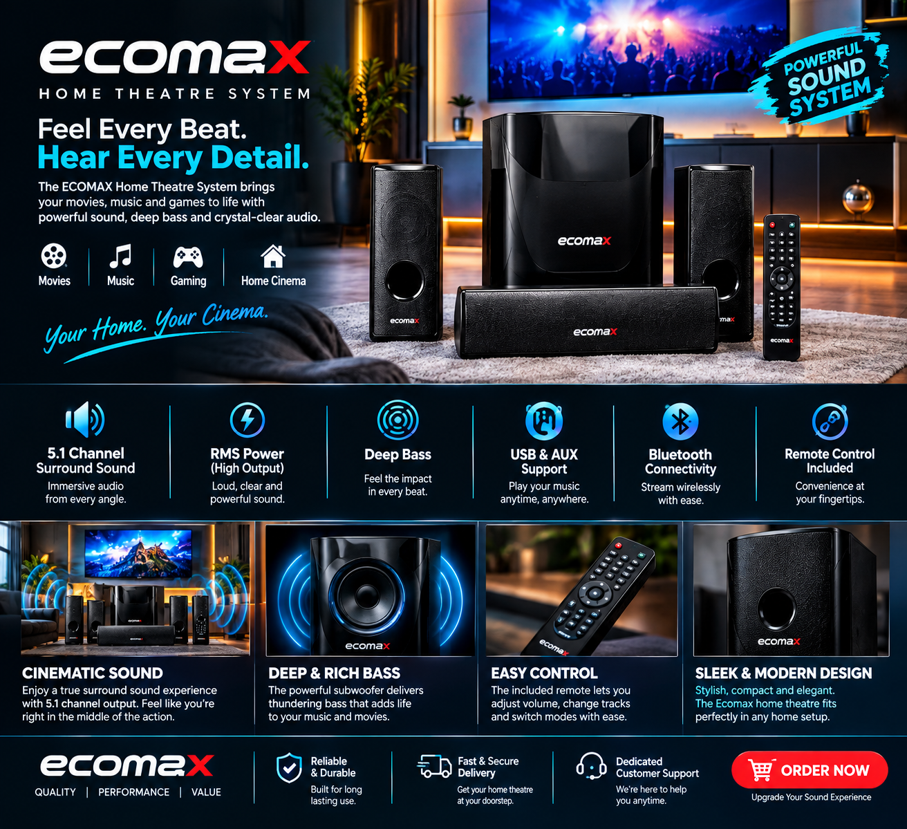 Ecomax home theatre _0