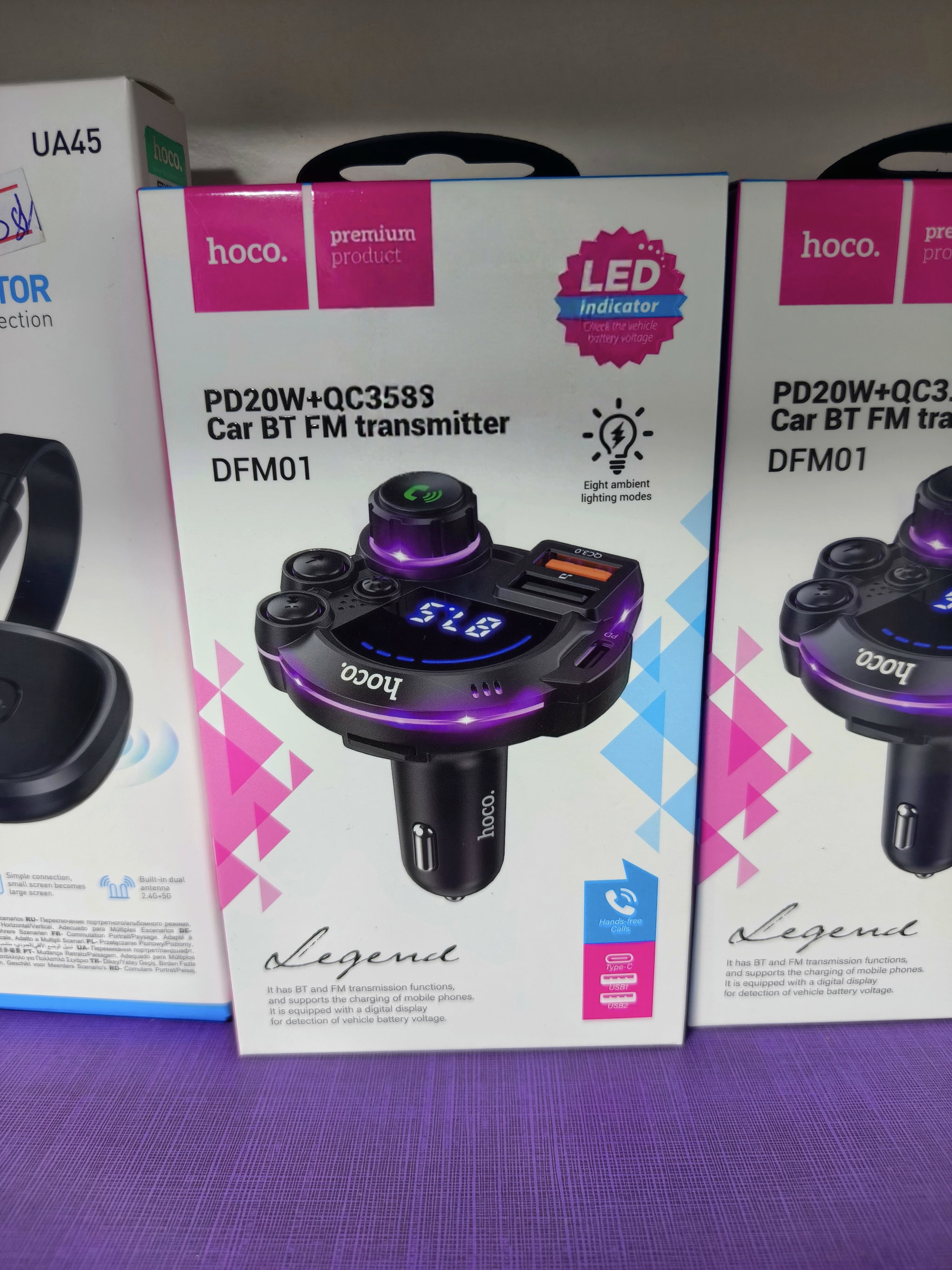 FM Car bluetooth transmitter+pd fast type c charger with 1 usb charge and 1 usb music you can using it to connect play music from ur phone using the same frequency as the radio_0