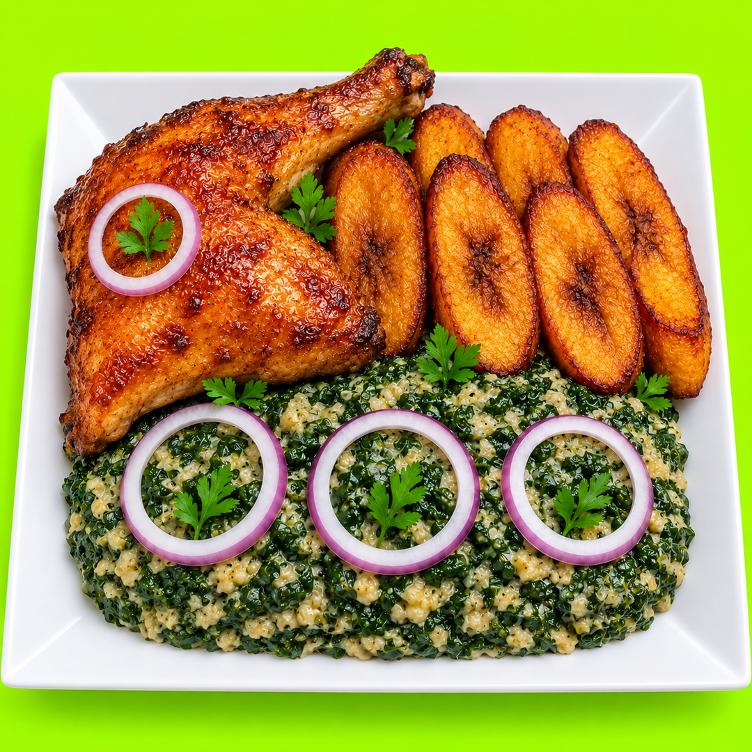 NDOLÈ POULET FRITES DE PLANTAIN 