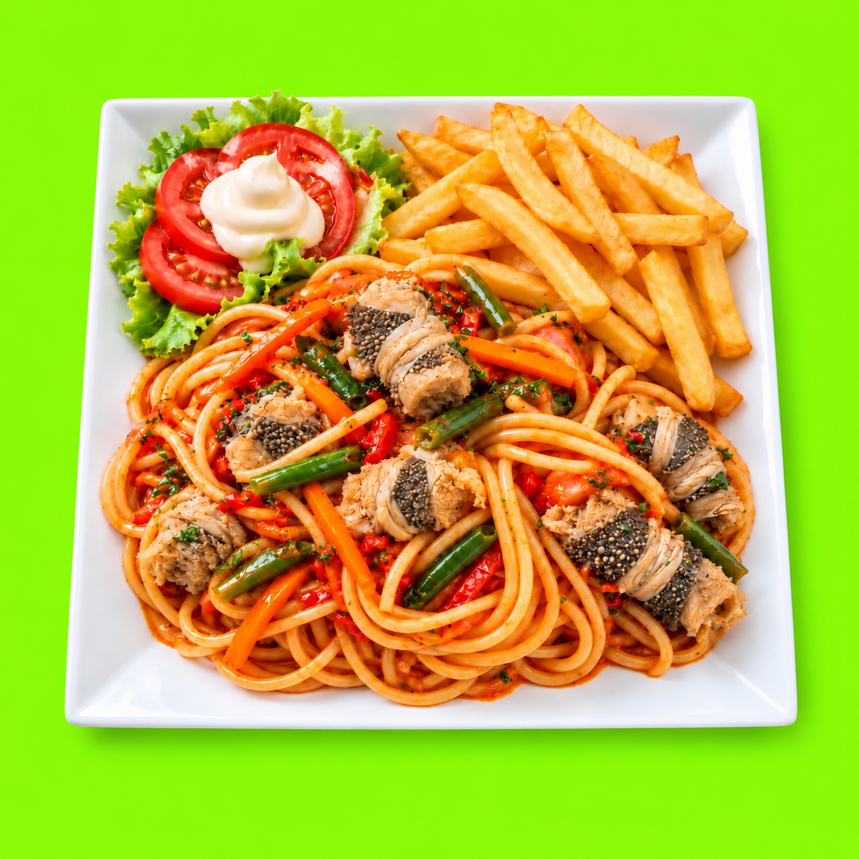 Spaghettis pommes Triples _0