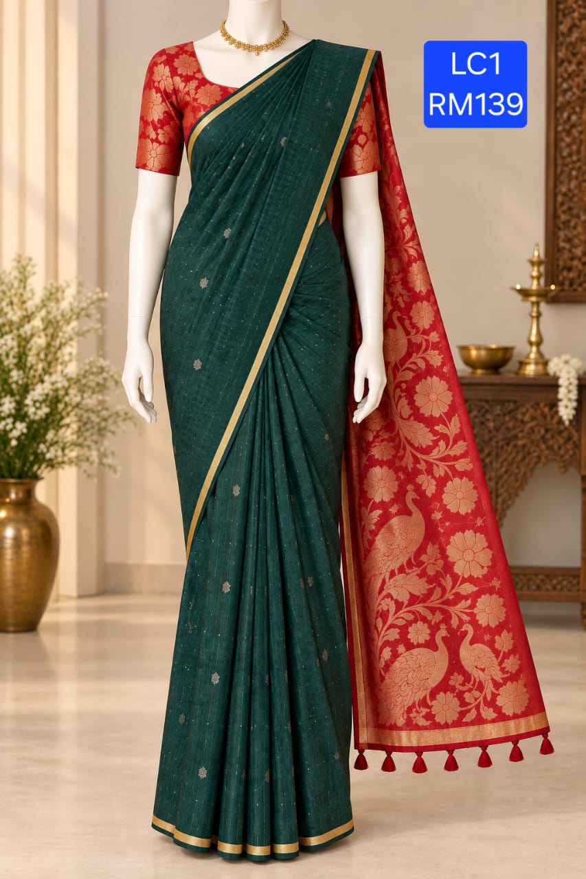 Fancy Lenin Cotton Saree_0