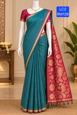 Fancy Lenin Cotton Saree 