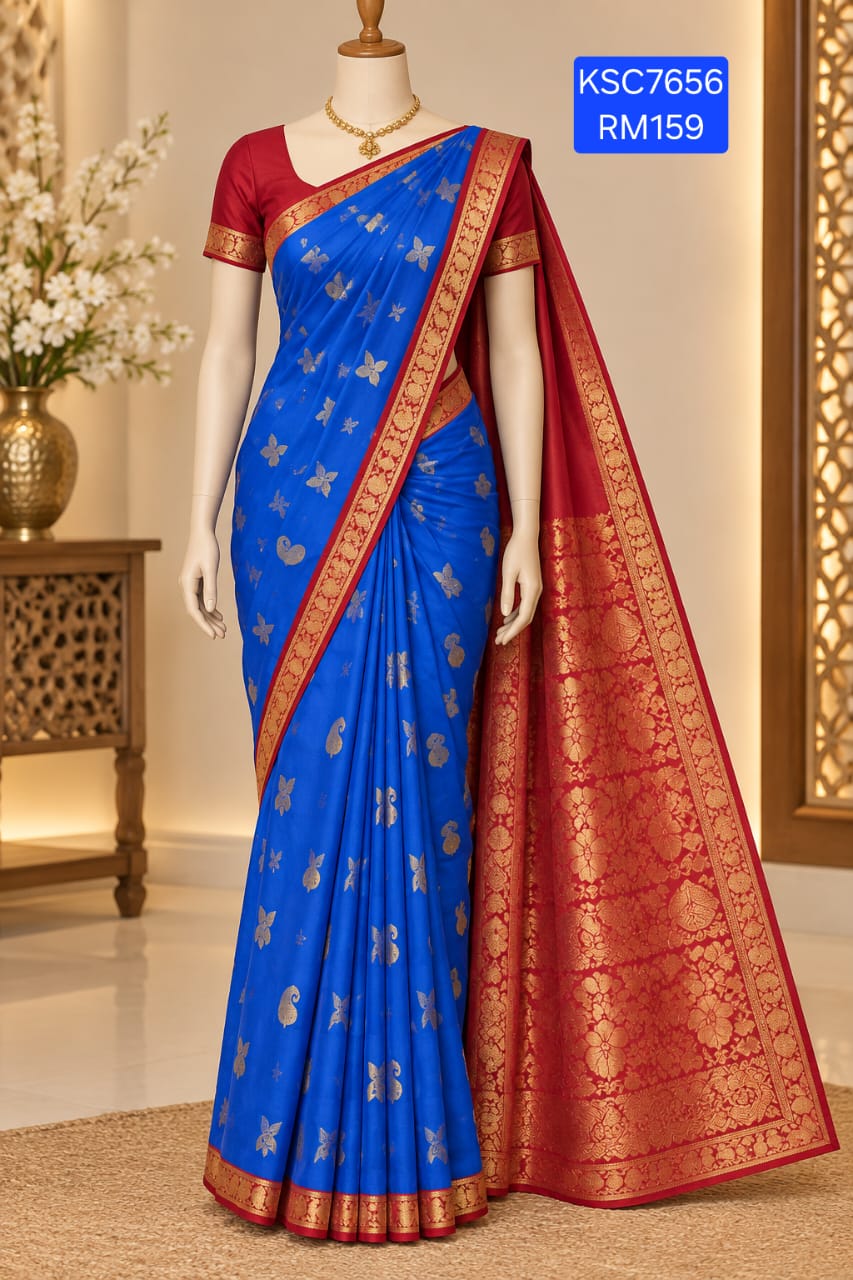 Kanchipuram silk cotton saree