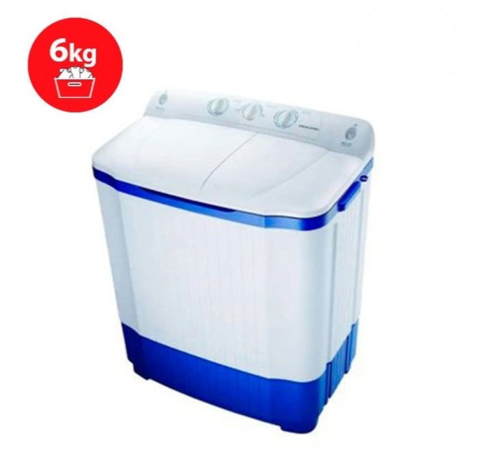 Nasco Machine à Laver - Semi  automatique - 6Kg  NASTT-B60FL - Blanc/Bleu - Garantie 6 Mois