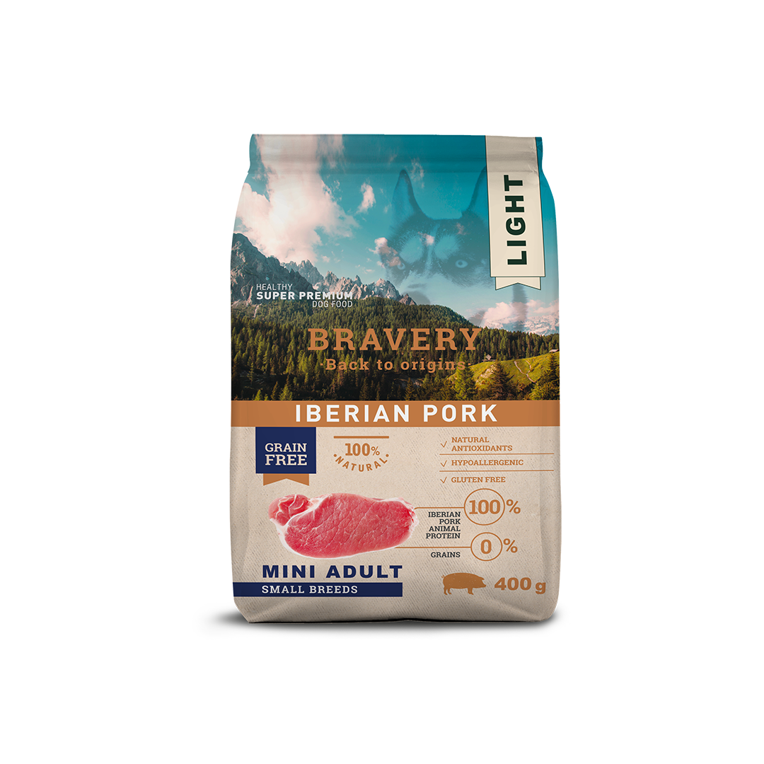 Bravery Iberian Pork Mini Adult Light Dog Food (Small Breeds)_1
