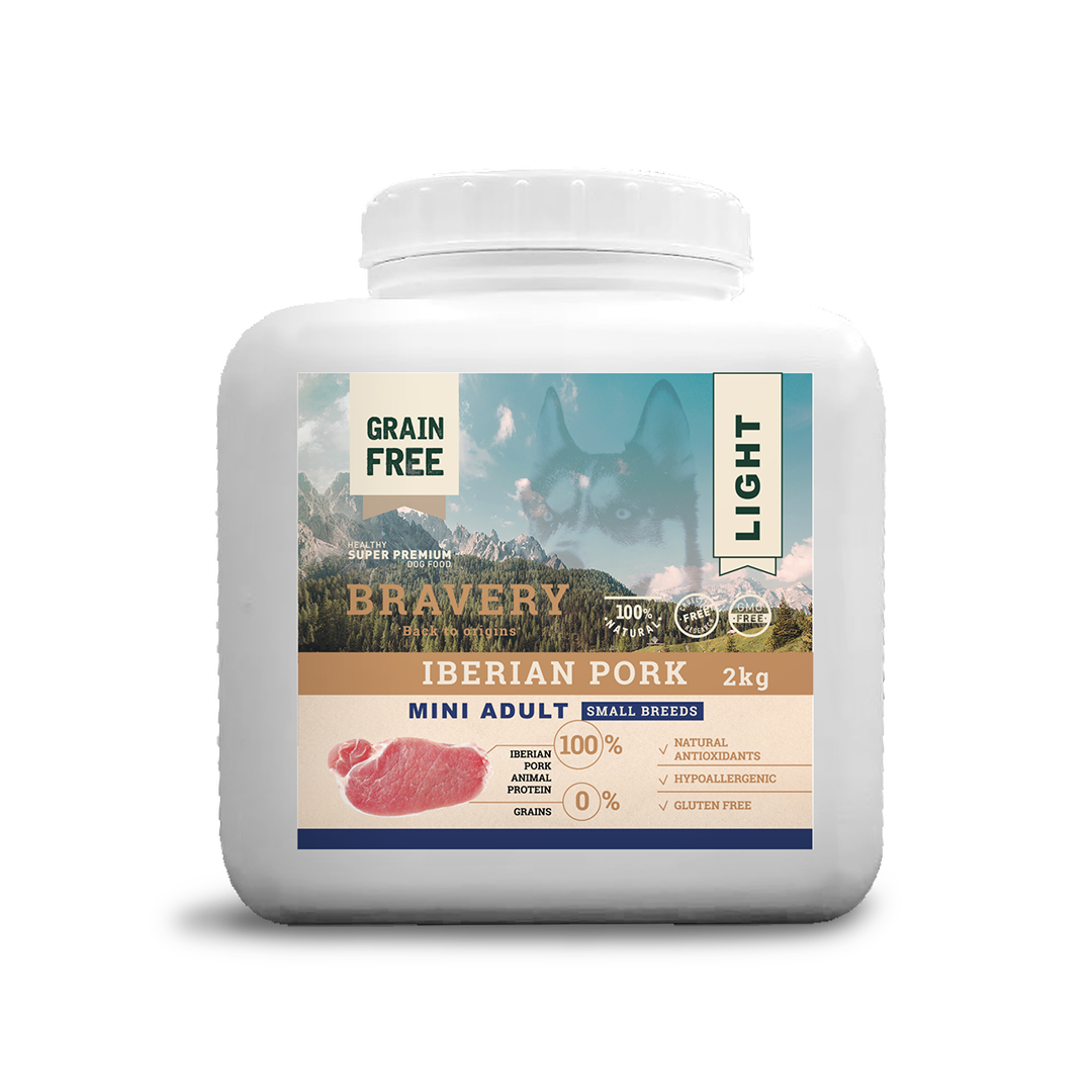 Bravery Iberian Pork Mini Adult Light Dog Food (Small Breeds)_2