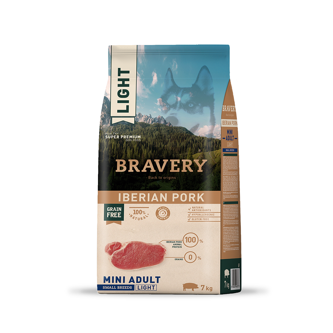 Bravery Iberian Pork Mini Adult Light Dog Food (Small Breeds)_3