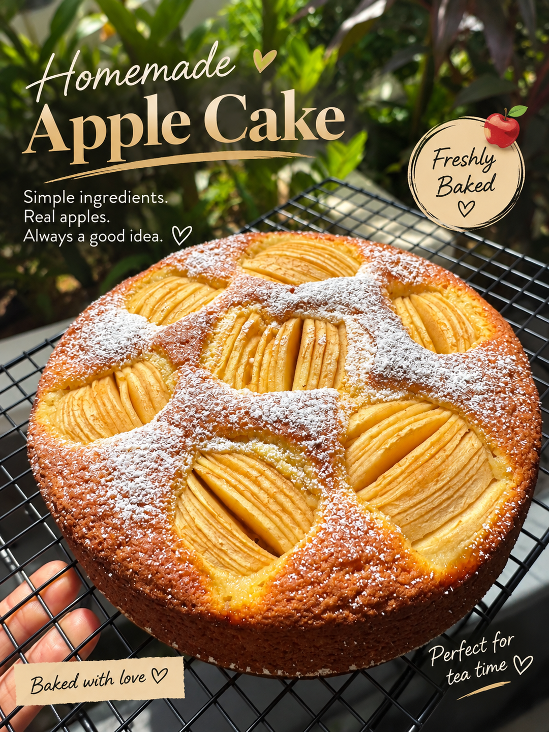 Homemade Apple Cake 🍎