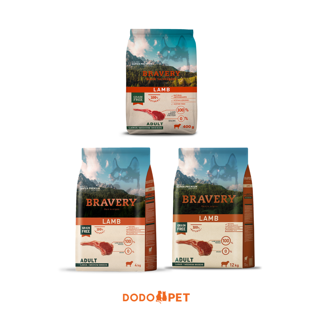 Bravery Lamb Adult Dog Food (Large/Medium Breeds)_0