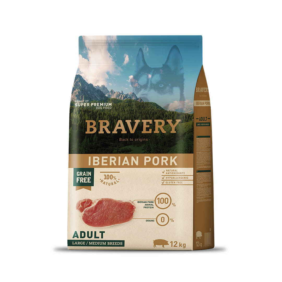 Bravery Iberian Pork Adult Dog Food (Large/Medium Breeds)_3