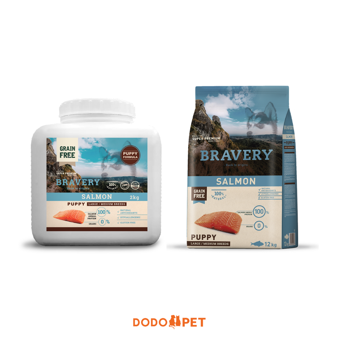 Bravery Salmon Puppy Dog Food (Large/Medium Breeds)_0