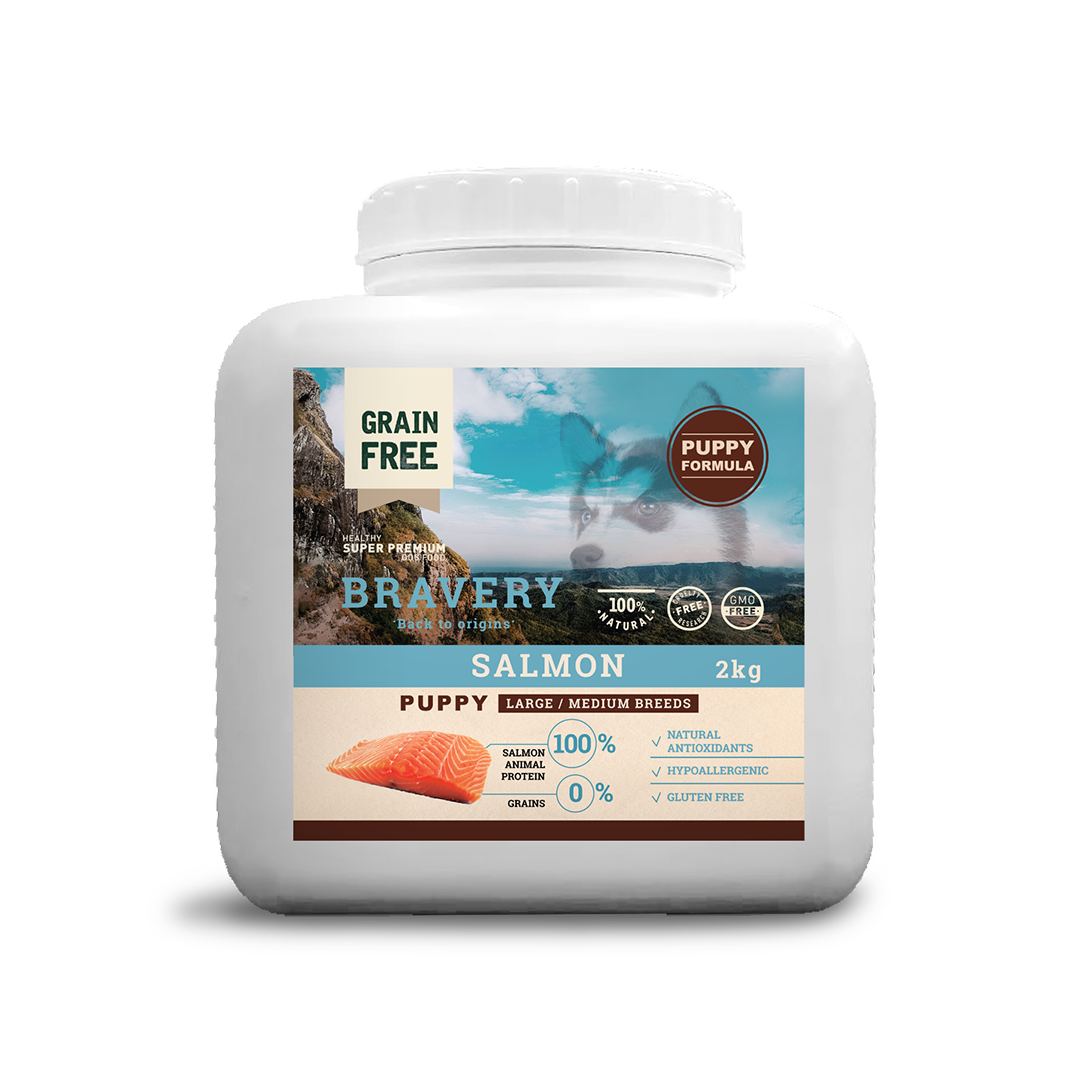 Bravery Salmon Puppy Dog Food (Large/Medium Breeds)_1