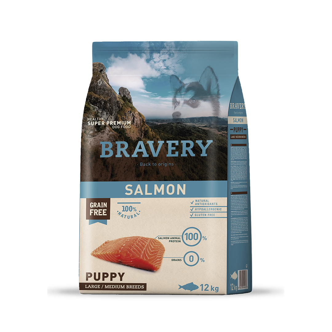 Bravery Salmon Puppy Dog Food (Large/Medium Breeds)_2