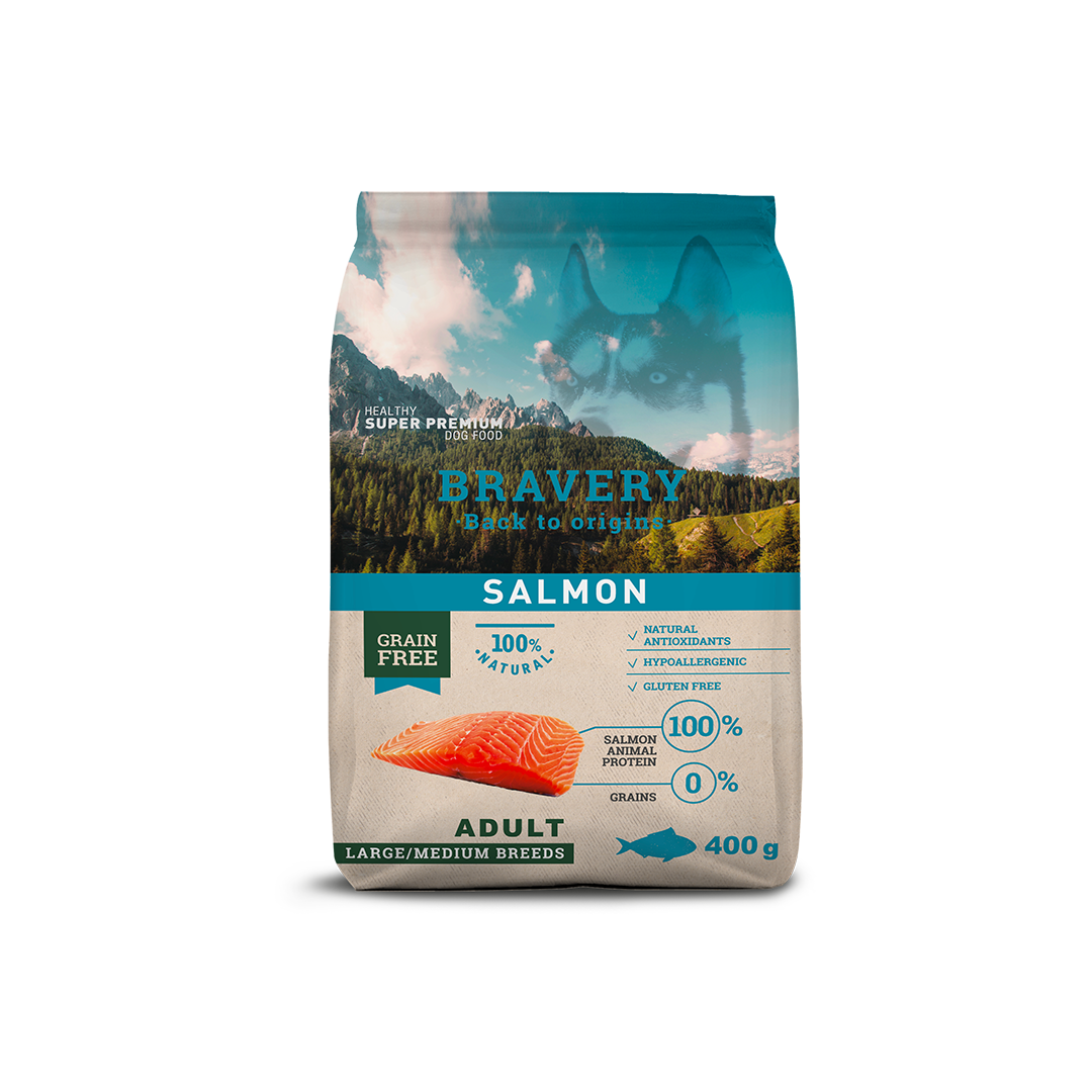 Bravery Salmon Adult Dog Food (Large/Medium Breeds)_1