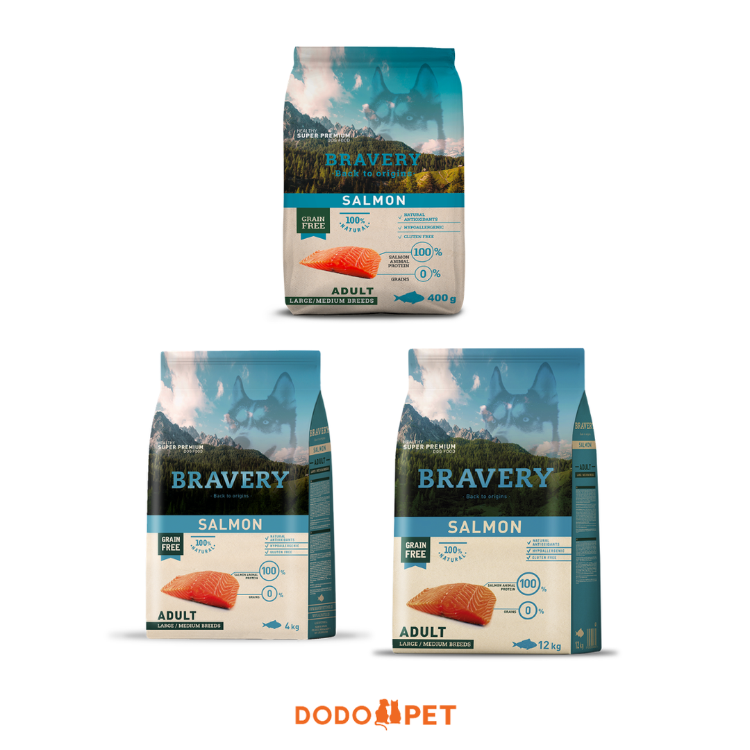 Bravery Salmon Adult Dog Food (Large/Medium Breeds)