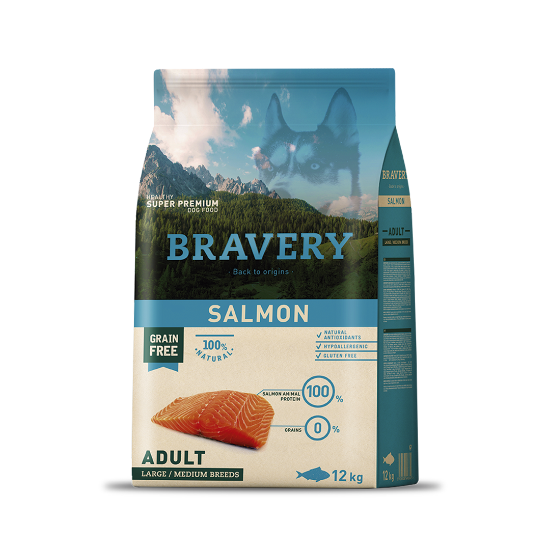 Bravery Salmon Adult Dog Food (Large/Medium Breeds)_3