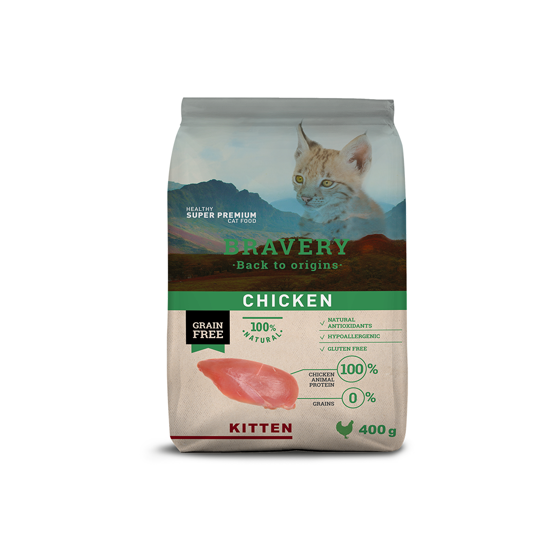 Bravery Chicken Kitten Cat Food_1