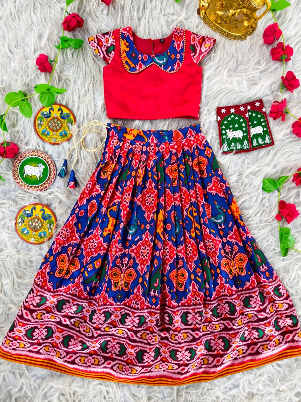 Patola Print Skirt & Top Set TC2