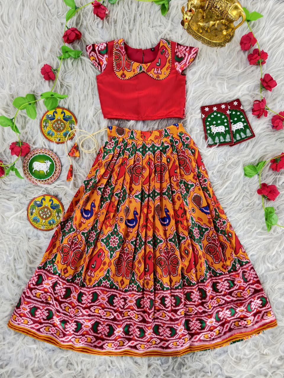 Patola Print Skirt & Top Set TC2_1