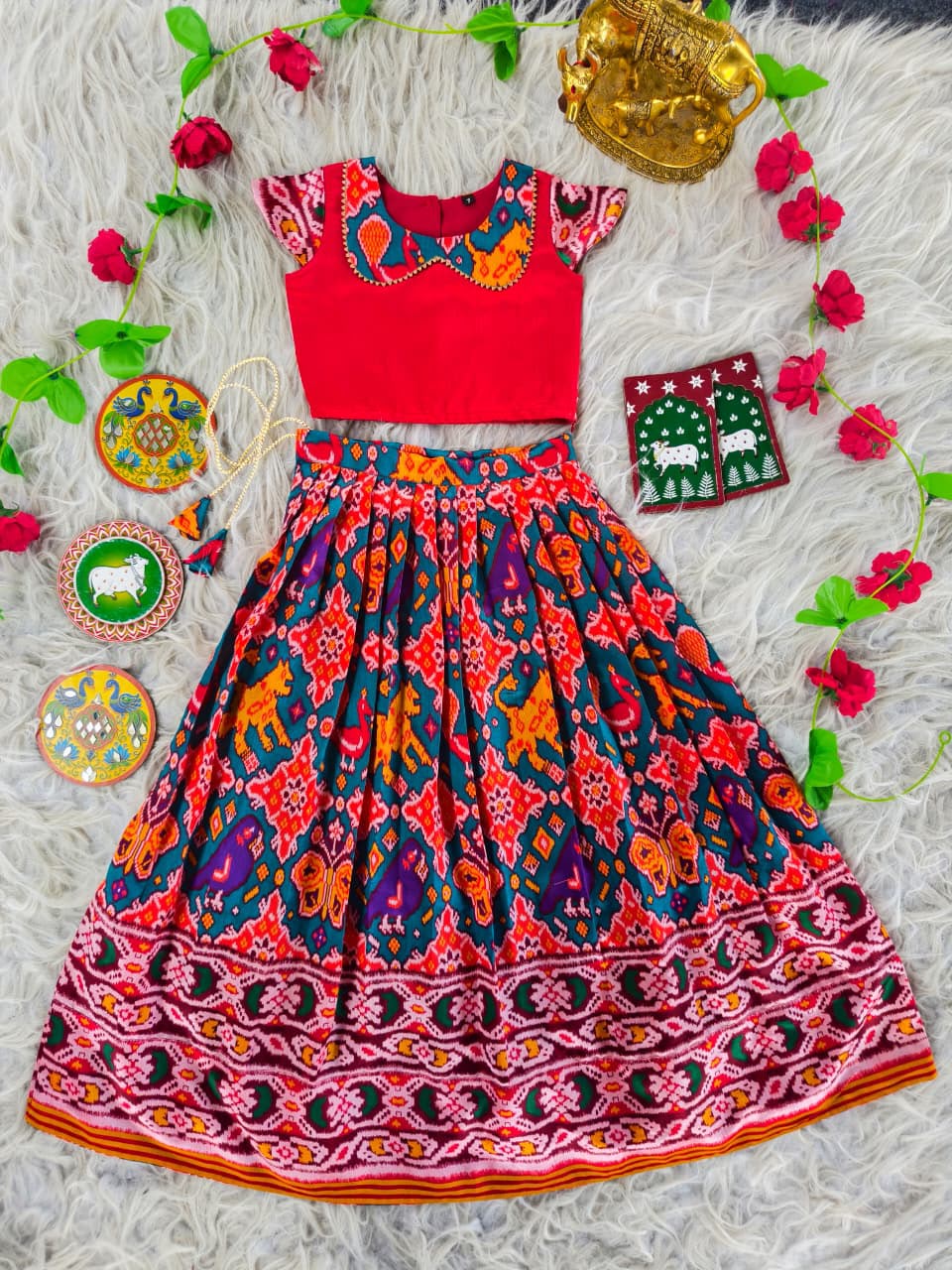Patola Print Skirt & Top Set TC2_3