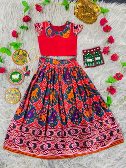 Patola Print Skirt & Top Set TC2