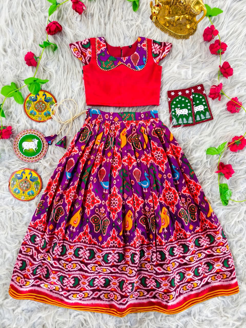 Patola Print Skirt & Top Set TC2_6