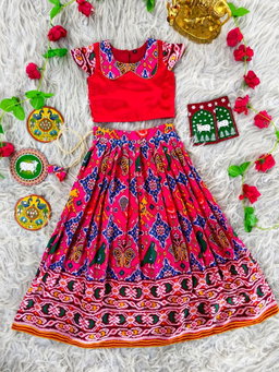 Patola Print Skirt & Top Set TC2