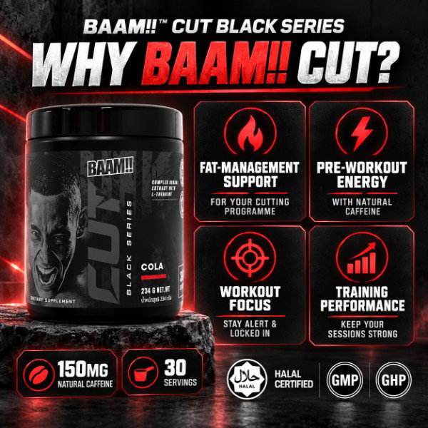 BAAM!! CUT Black Series 30 Servings | Fat Burner Pre-Workout • Weight Loss • Energy Booster, Focus & Metabolism Support_3