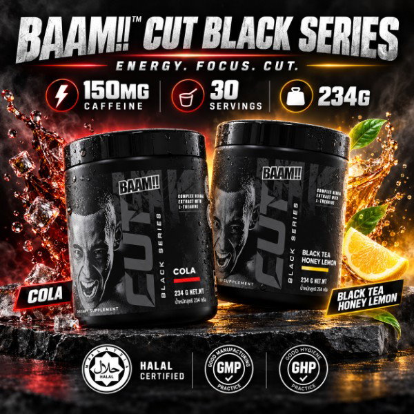 BAAM!! CUT Black Series 30 Servings | Fat Burner Pre-Workout • Weight Loss • Energy Booster, Focus & Metabolism Support_9