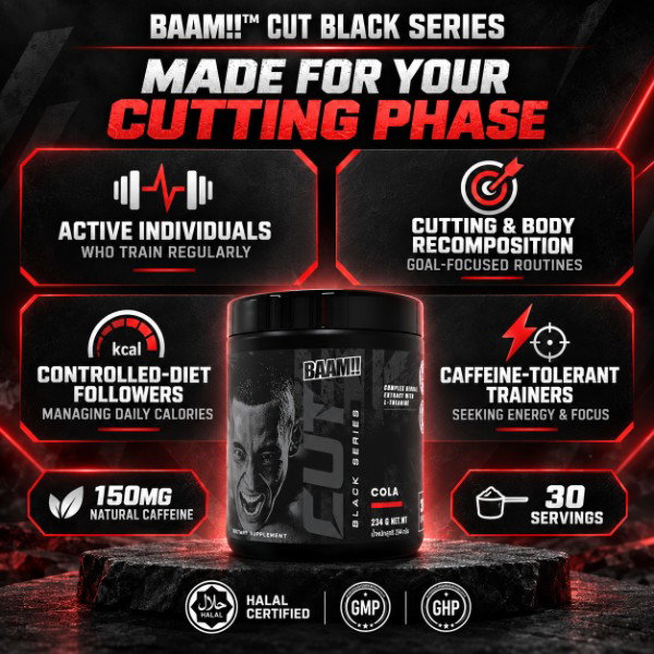 BAAM!! CUT Black Series 30 Servings | Fat Burner Pre-Workout • Weight Loss • Energy Booster, Focus & Metabolism Support_4