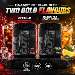 BAAM!! CUT Black Series 30 Servings | Fat Burner Pre-Workout • Weight Loss • Energy Booster, Focus & Metabolism Support