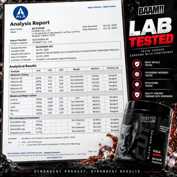 BAAM!! CUT Black Series 30 Servings | Fat Burner Pre-Workout • Weight Loss • Energy Booster, Focus & Metabolism Support_10