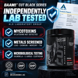 BAAM!! CUT Black Series 30 Servings | Fat Burner Pre-Workout • Weight Loss • Energy Booster, Focus & Metabolism Support