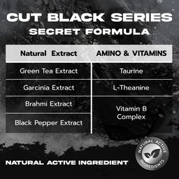 BAAM!! CUT Black Series 30 Servings | Fat Burner Pre-Workout • Weight Loss • Energy Booster, Focus & Metabolism Support