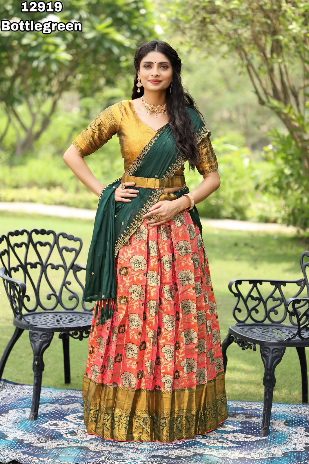 Kanjivaram Silk Gold Half Sarees AF2_2