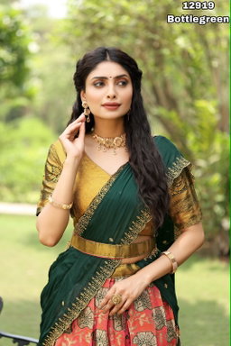 Kanjivaram Silk Gold Half Sarees AF2