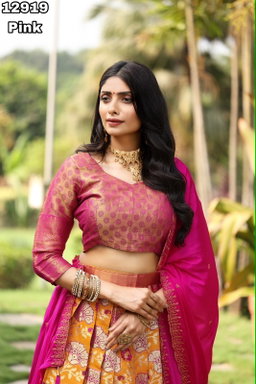 Kanjivaram Silk Gold Half Sarees AF2