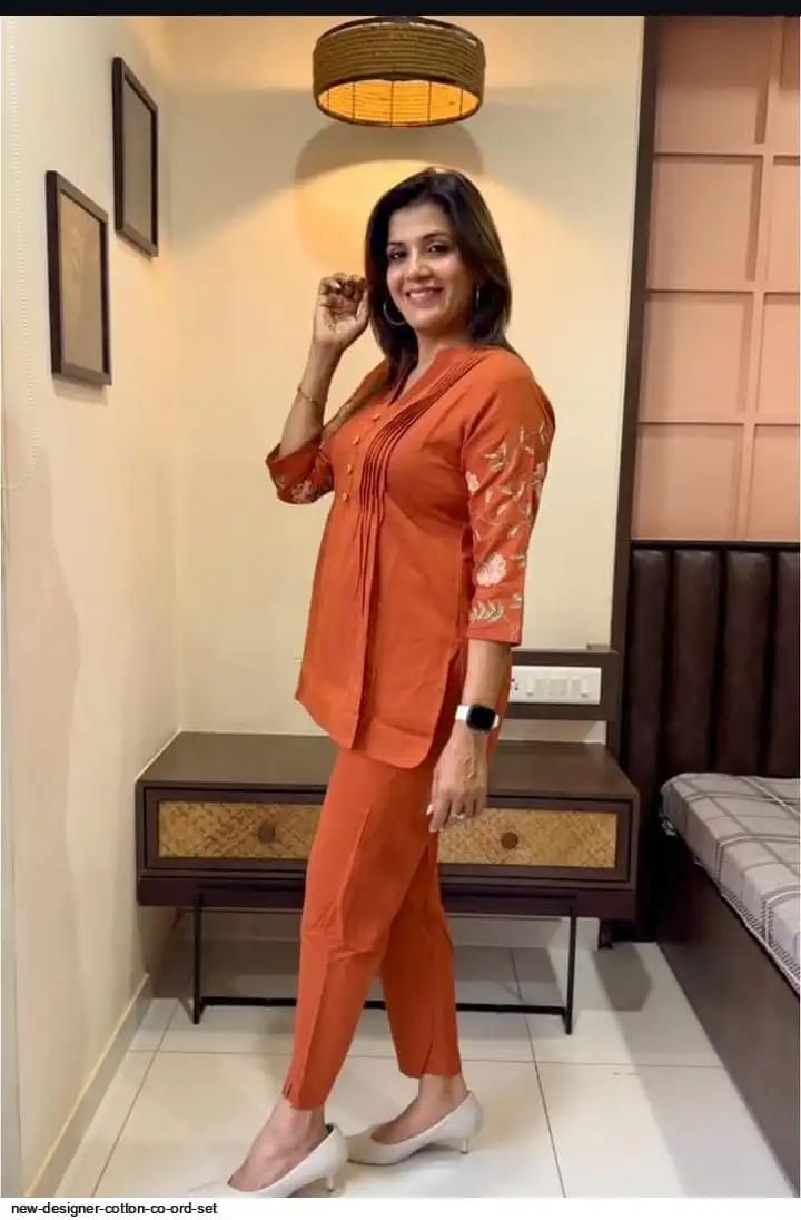 New designer  cotton co-ord set KK
