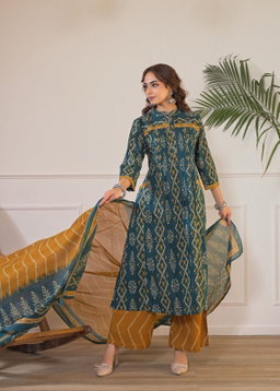 New straight  A line *Pintex kurta Set KK