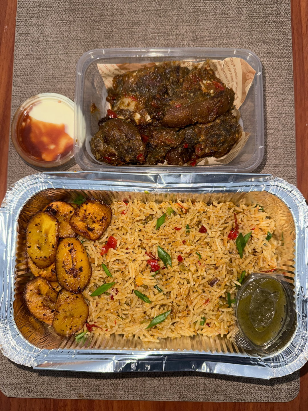 Pepper  rice with Peppered Goat