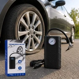 Portable vehicle tire inflator
